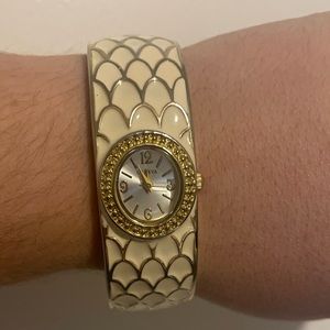 White and Gold Watch
